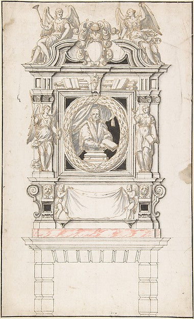 Design for a Wall Tomb c1630-Anonymous,French,17th cent, Poster Print