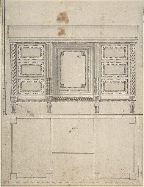 Design for a Console 18th cent-Anonymous,French,18th cent,  Poster Print Wall Art