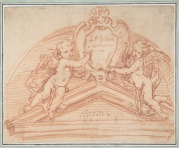 Design for a Pediment 18th cent-Anonymous,French,18th cent, Poster Print