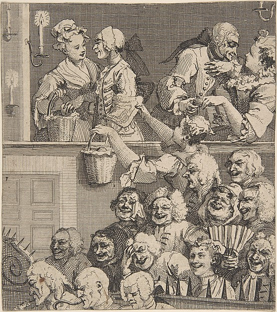 The Laughing Audience December 1733-William Hogarth , vintage art, A3 (16x12