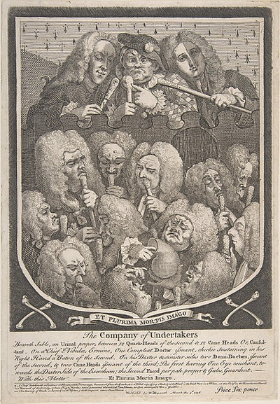 The Company of Undertakers 1736-William Hogarth ,16x12"(A3)Poster