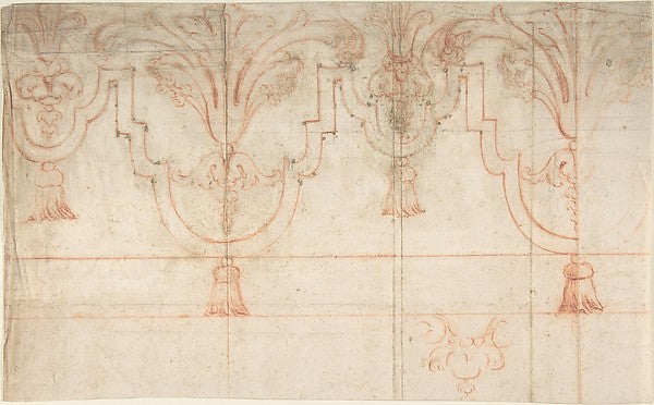 Design for a Baldachin 18th cent-Anonymous,French,18th cent,  Poster Print Wall Art