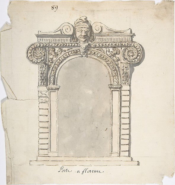 Design for doorway 18th cent-Anonymous,French,18th cent,  Poster Print Wall Art