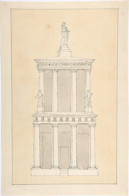 Design for Tomb of Mamier 18th cent-Anonymous,French,18th ce,  Poster Print Wall Art