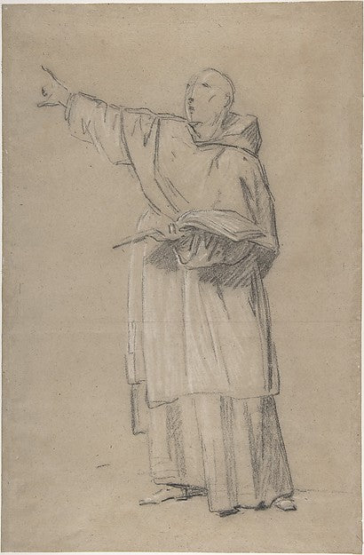 A standing monk 18th cent-Anonymous, French, 18th cent,16x12"(A3) Poster