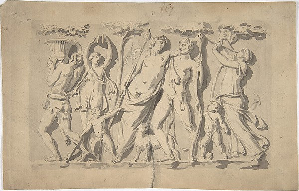 Bacchanal Scene 18th cent-Anonymous,French,18th cent,  Poster Print Wall Art