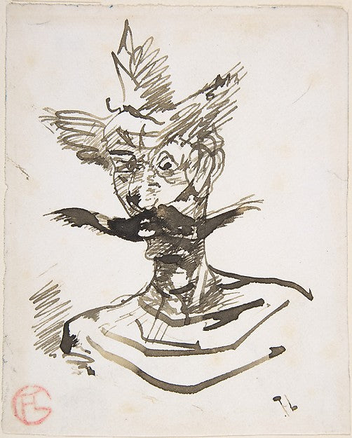 The Clown: M. Joret 1885-Henri de Toulouse-Lautrec,16x12