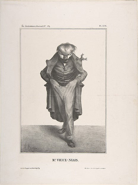 Mr. Vieux-Niais  published in La Caricature no. 134  May 30  1,  Poster Print Wall Art