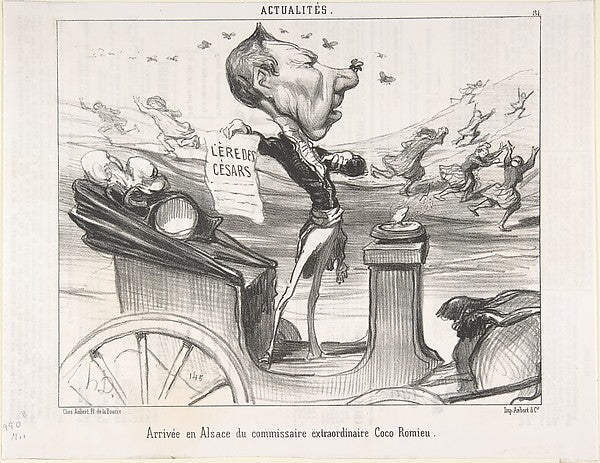 Arrivée en Alsace du commissaire extraordinaire Coco Romieu  p,  Poster Print Wall Art