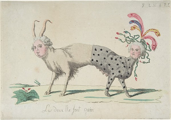 The Two Are But One  late 18th cent-Anonymous, French, 18th ce,  Poster Print Wall Art