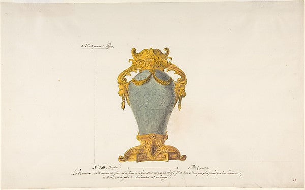 Design for a Mounted Chinese Vase c1750–85-Anonymous,French,, Poster Print