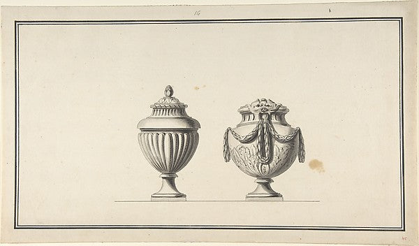 Design for Urn c1770–90-Anonymous,French,18th cent,  Poster Print Wall Art