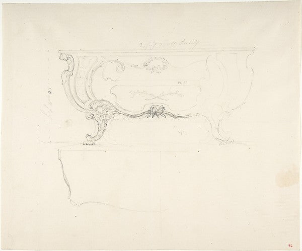 Design for a Chest c1770–90-Anonymous,French,18th cent,  Poster Print Wall Art