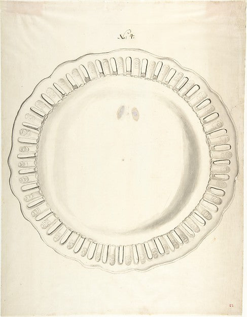 Design for a Plate c1770–90-Anonymous,French,18th cent,  Poster Print Wall Art