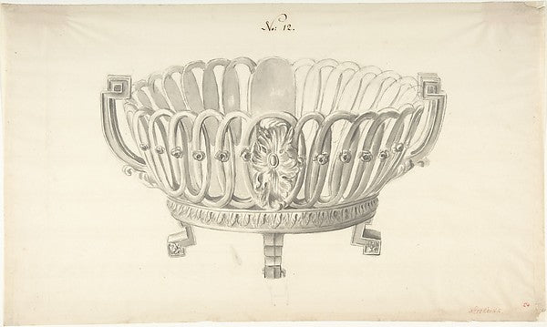 Design for a Bowl c1770–90-Anonymous,French,18th cent,  Poster Print Wall Art