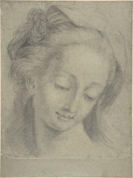 Head of a Woman second half 17th cent-Anonymous, French, 17th,  Poster Print Wall Art