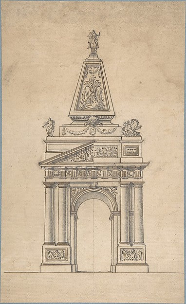 Design for a Triumphal Arch late 18th–early 19th cent-Anonymou, Poster Print