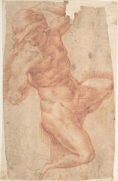 Study of a Male Nude 1568–1640-Cavaliere d'Arpino ,16x12"(A3) Poster