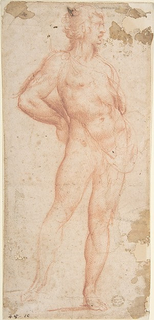 Standing Nude Man  c1590–1600-Workshop of Cavaliere d'Arpino ,,16x12"(A3) Poster