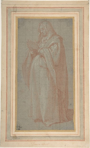 Standing Pregnant Woman  1556–1629-Bartolomeo Cesi,16x12"(A3) Poster