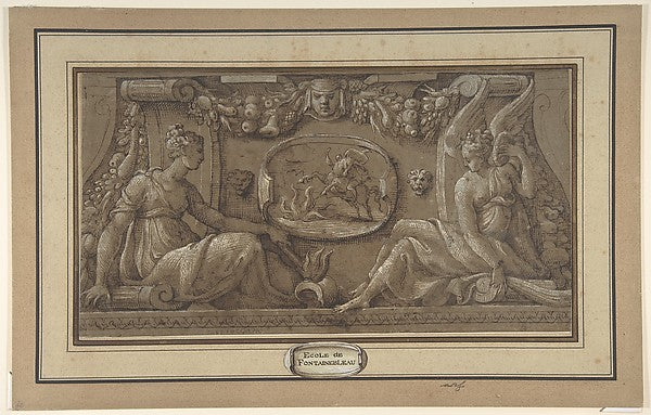 Design for a Frieze in Fontainebleau Style 19th cent-Anonymous, Poster Print