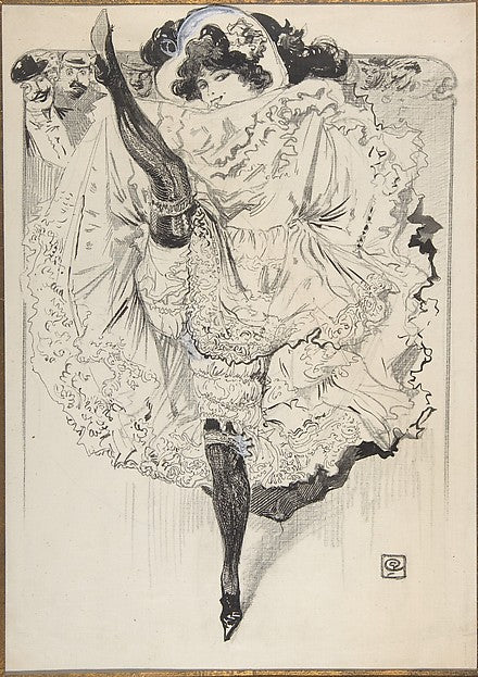 A Cancan Dancer c1890–1910-Anonymous,French,19th cent,Anony,16x12"(A3)Poster