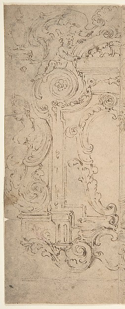 Two Alternatives Designs for a Cartouche Decorated with a Fram,  Poster Print Wall Art