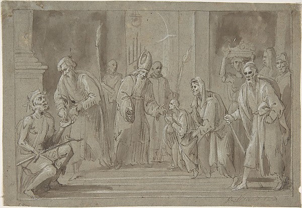 The Presentation of the Virgin in the Temple 1590–1646-Belisar,16x12"(A3) Poster