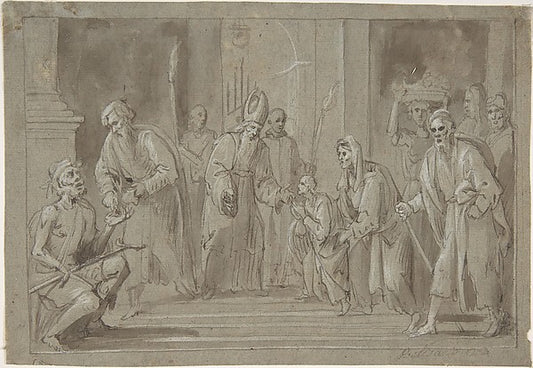 The Presentation of the Virgin in the Temple 1590–1646-Belisar,16x12"(A3) Poster
