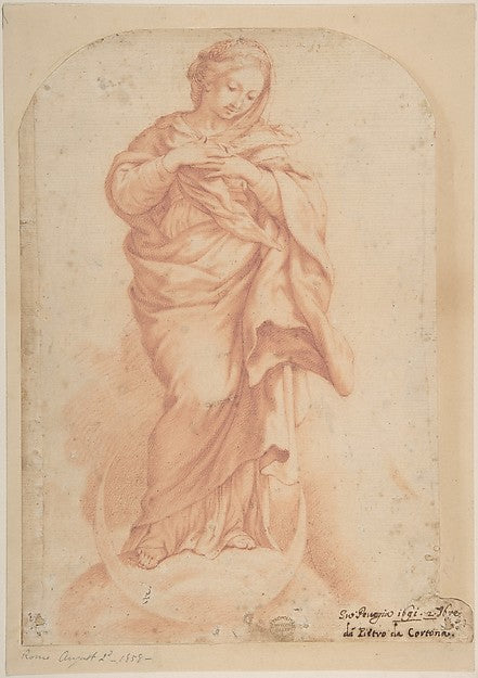 The Virgin Immaculate 1596–1669-After Pietro da Cortona ,16x12"(A3) Poster