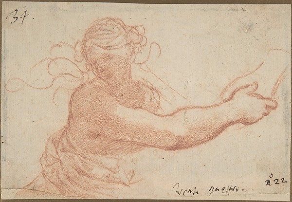 Study for the Allegory of Religion 1629–39-Pietro da Cortona ,16x12"(A3) Poster