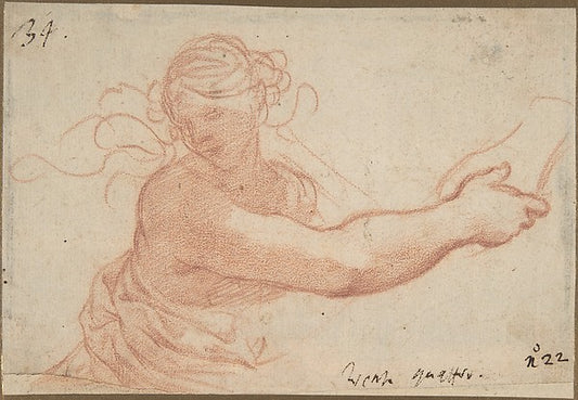 Study for the Allegory of Religion 1629–39-Pietro da Cortona ,16x12"(A3) Poster