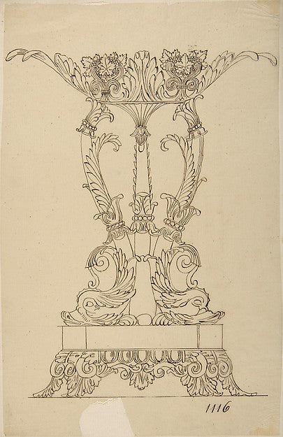Design for a Compote Dish 19th cent-Anonymous,French,19th ce, Poster Print
