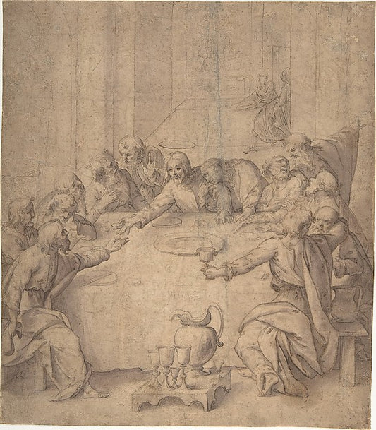 The Last Supper 1565–1608-Francesco Curia,16x12"(A3) Poster