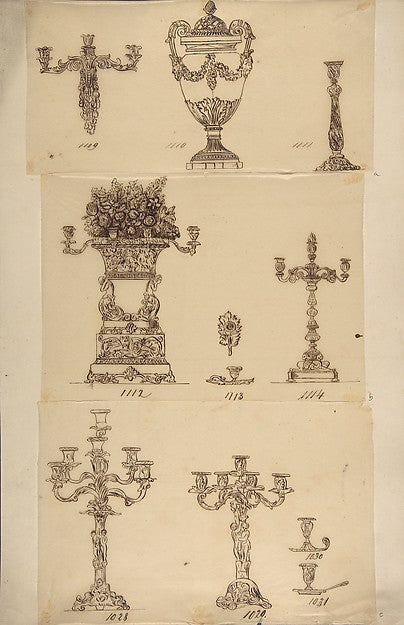 Various Designs for Lighting 19th cent-Anonymous,French,19th,16x12"(A3)Poster