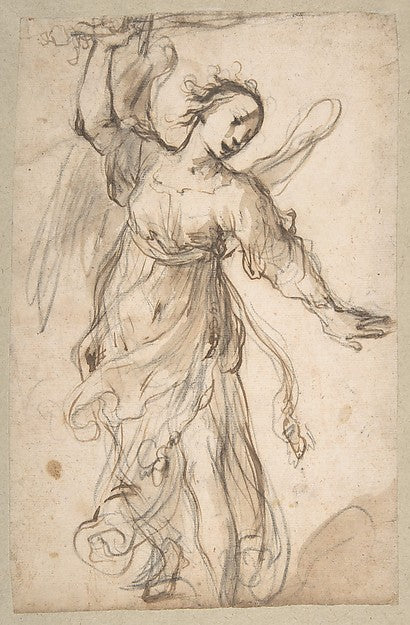 Standing Angel Brandishing a Sword. c1590-Ferraù Fenzoni,16x12"(A3) Poster