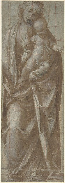 Standing Virgin Holding the Christ Child 1475–1546-Gaudenzio F,16x12"(A3) Poster