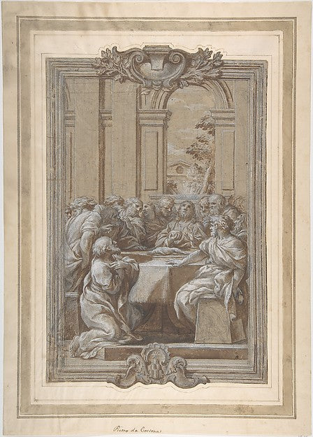 The Last Supper 1634–89-Ciro Ferri,16x12"(A3) Poster