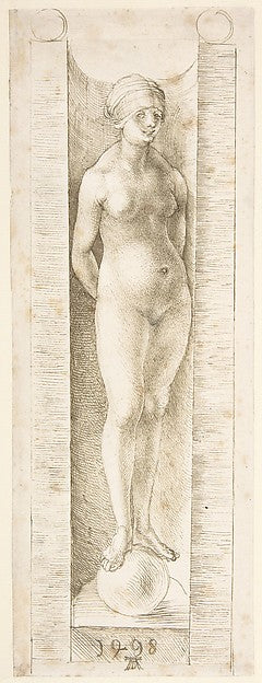 Albrecht Dürer:Fortuna in a Niche 1498-16x12