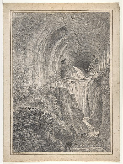 The So-Called Stables of Maecenas at Tivoli n.d.-Louis Chaix,16x12"(A3)Poster