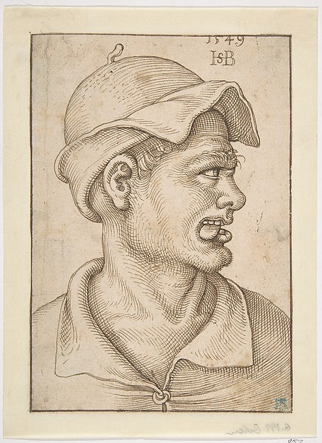 Sebald Beham:Head of a Man 1549-16x12