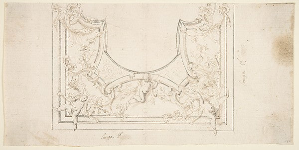 Design for a Ceiling Decoration. 1709–20-Donato Giuseppe Friso,16x12