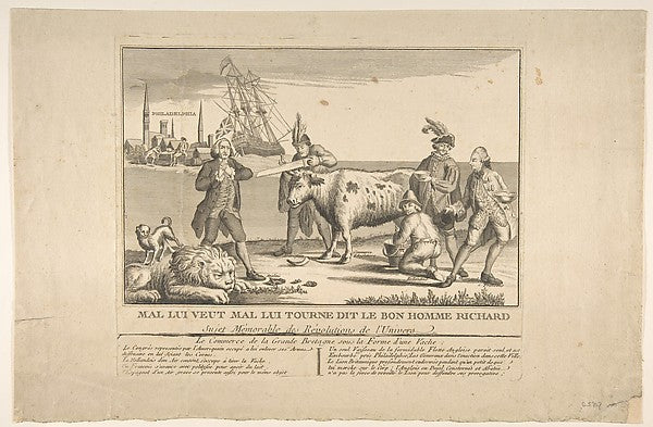 Mal Lui Veut Mal Lui Tourne Dit Le Bonne Homme Richard c1780-A, Poster Print