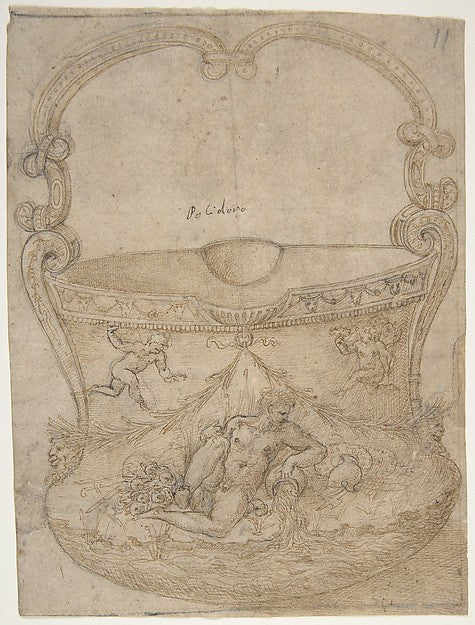 Design for a Bucket-Like Vessel with a Handle of Non-Figural I,16x12