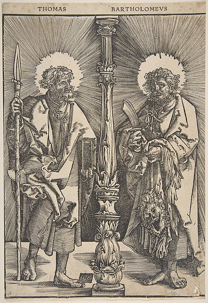 Sts. Thomas and Bartholomew 1518-Monogrammist G.Z. ,  Poster Print Wall Art