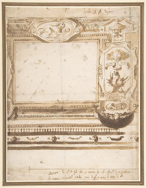 Design for a Wall Decoration with the Coat of Arms of the Borg, Poster Print