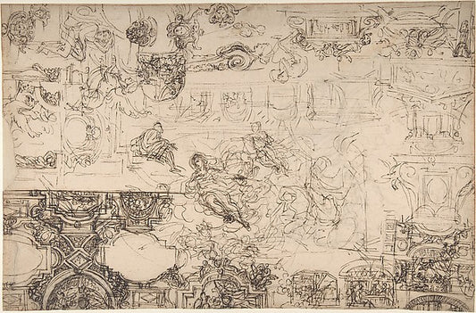 Studies for a Ceiling  n.d.-Michel Corneille the Younger,16x12"(A3) Poster