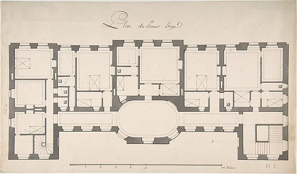 Ground Plan for Second Floor of a Palace n.d.-Degana,  Poster Print Wall Art