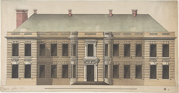 Elevation for a Palace Façade 1770-Degana,  Poster Print Wall Art