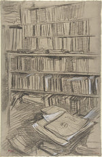 Bookshelves  Study for "Edmond Duranty" 1879-Edgar Degas,16x12"(A3) Poster